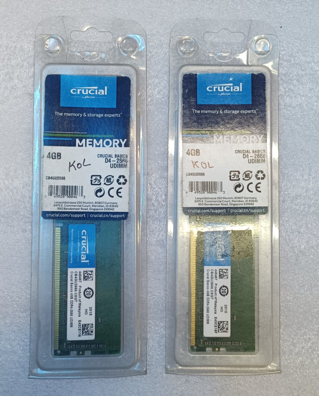 Olds Crucial 4gb Ddr4 2666Mhz Desktop Ram